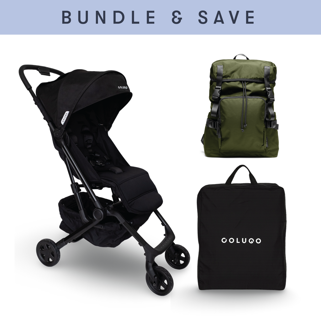 The Compact Stroller+ & The Parent Backpack Bundle, Olive