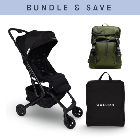 The Compact Stroller+ & The Parent Backpack Bundle, Olive