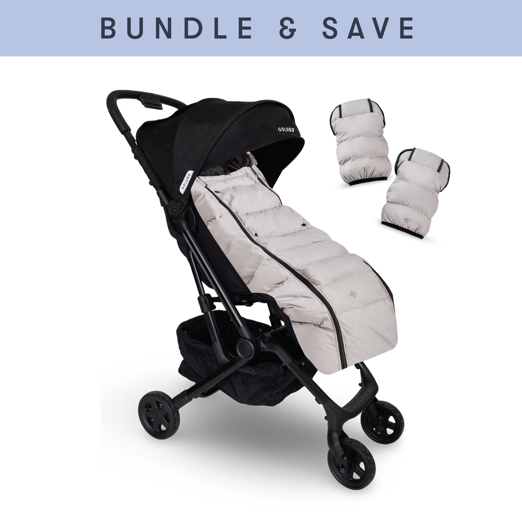 The Compact Stroller+ & Cozy Deluxe Bundle, Cool Grey