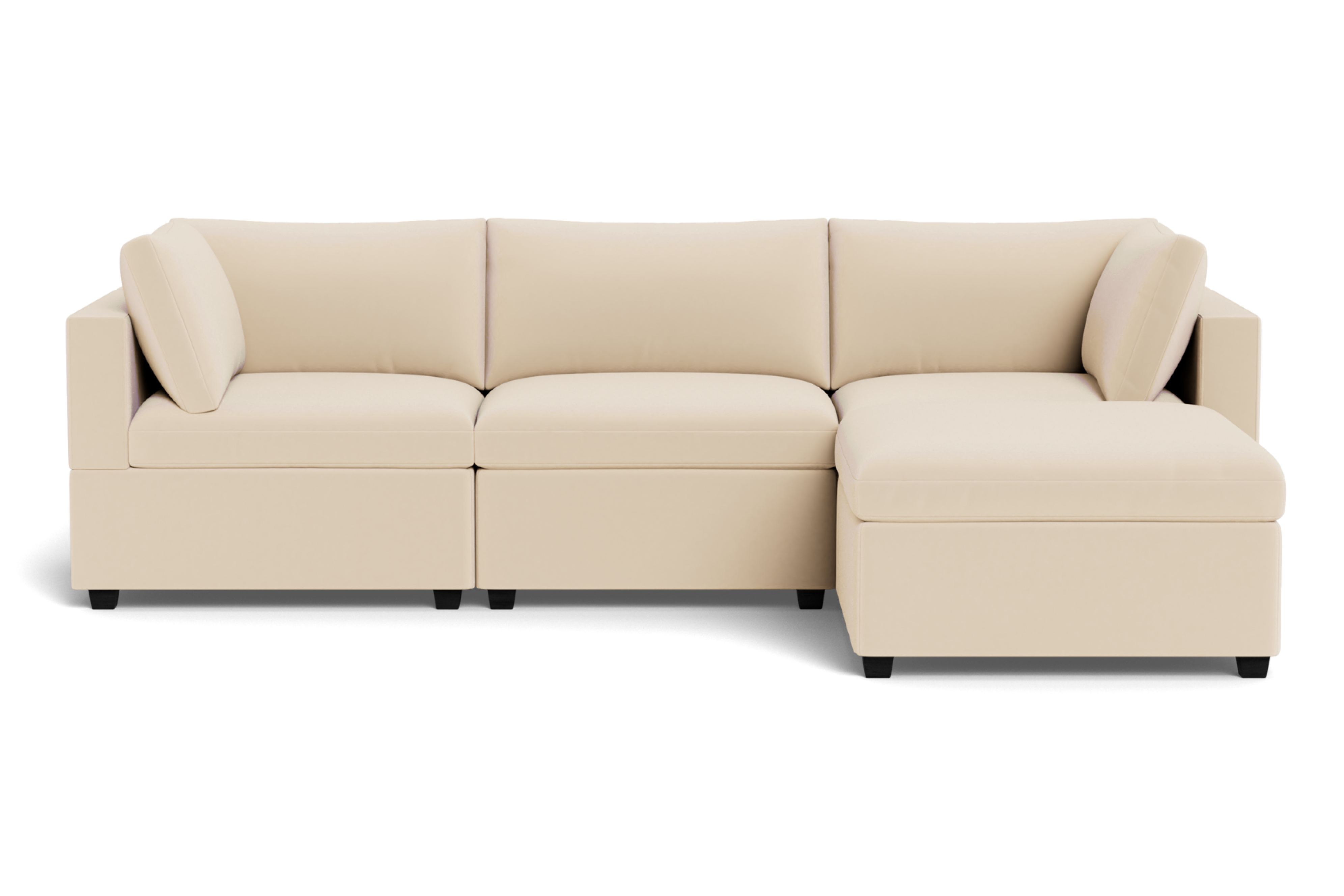 Kova Box Cushion Sofa 122" + Ottoman