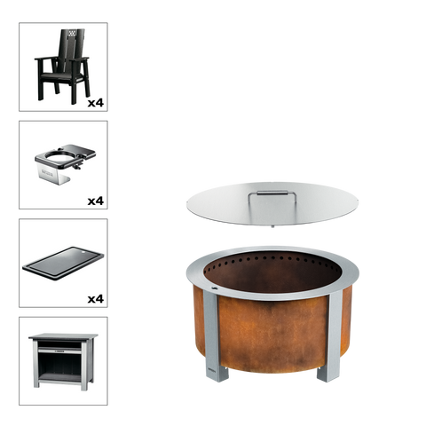 X Series Total Patio Fire Pit Bundle