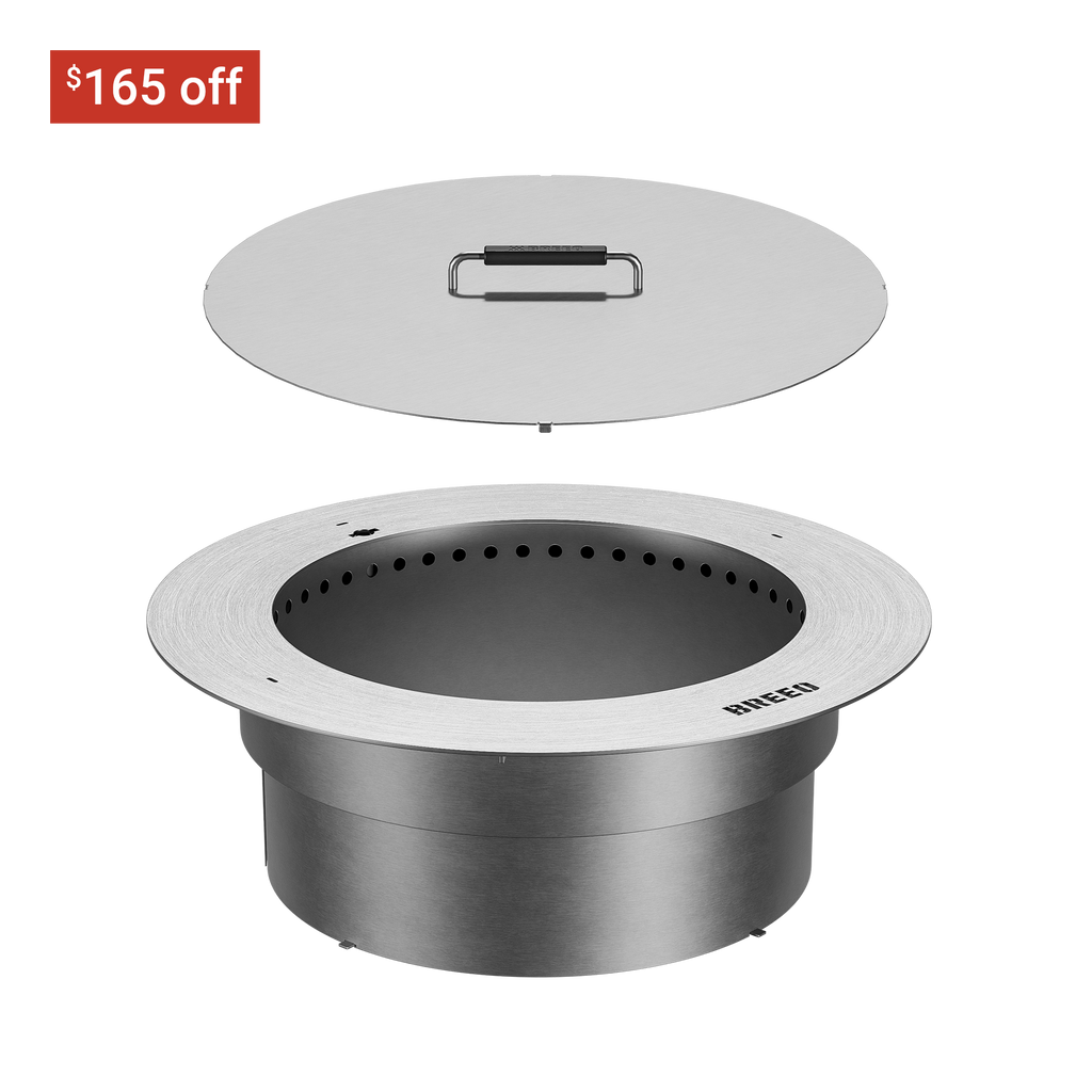 Zentro Stainless Steel Smokeless Fire Pit Insert