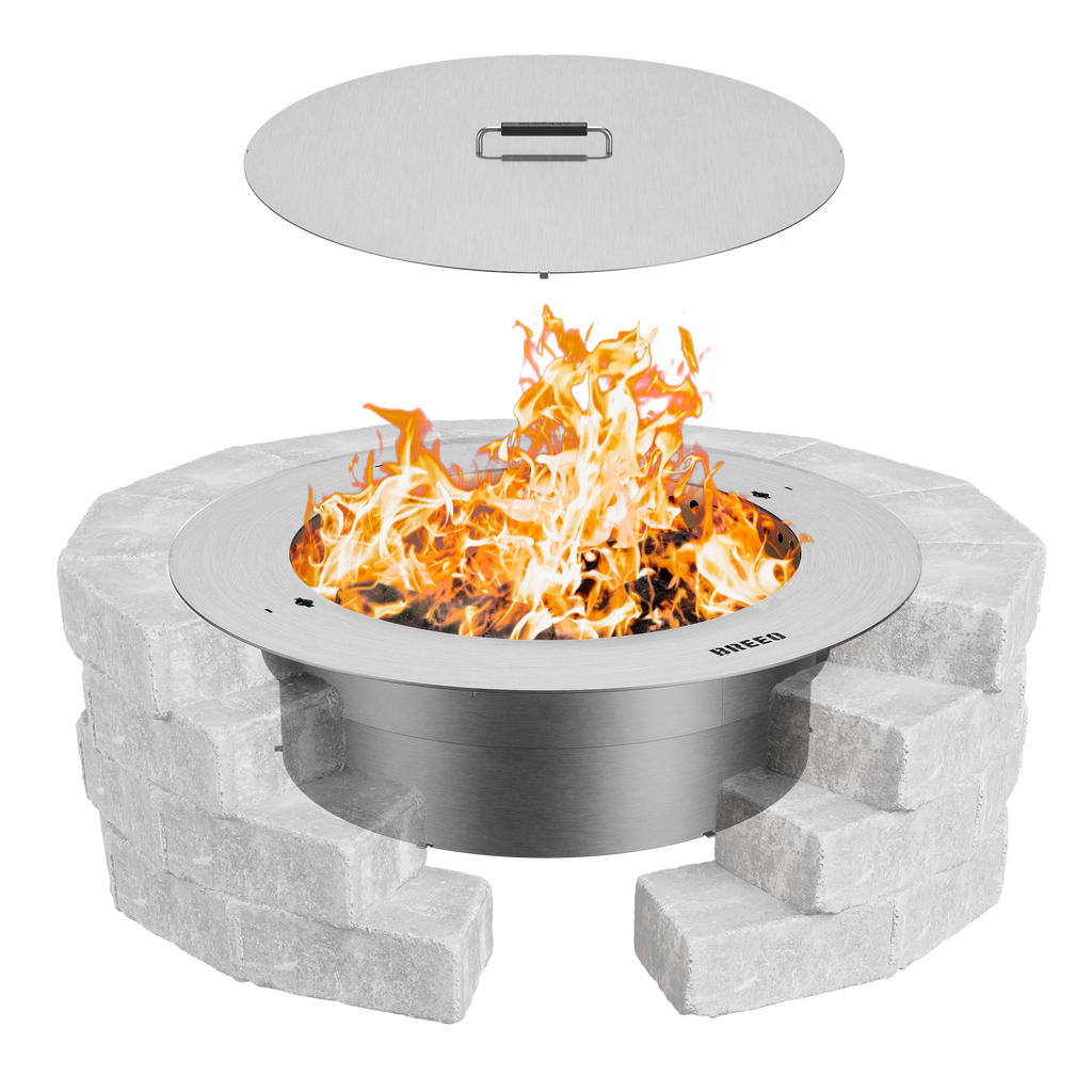 Zentro Stainless Steel Smokeless Fire Pit Insert